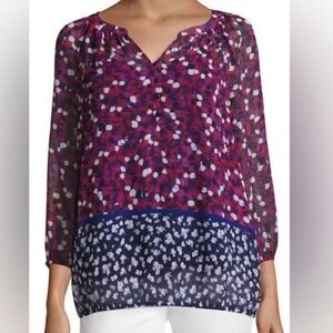 Liz Claiborne Multicolor Floral Blouse‎